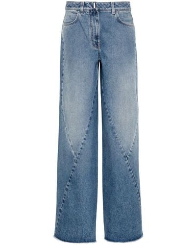 Givenchy Wide Leg Denim Jeans - Blue