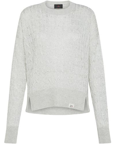 Peuterey New Forizia Braided Cotton Sweater - White