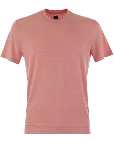 Fedeli Linen Flex T-Shirt - Pink