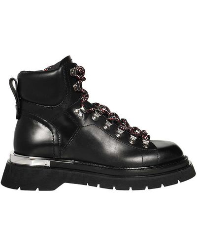 DSquared² Leather Combat Boots - Black