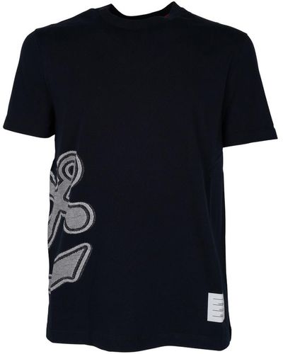 Thom Browne T-shirt Print Clothing - Black