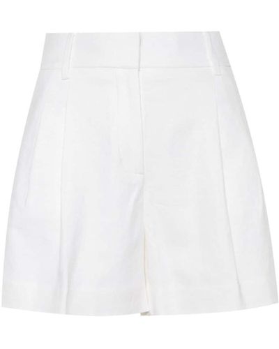 Michael Kors Pleat-detail Tailored Shorts - White