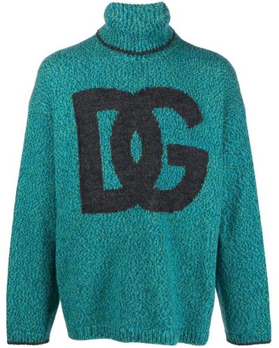 Dolce & Gabbana Sweater With Logo - Green