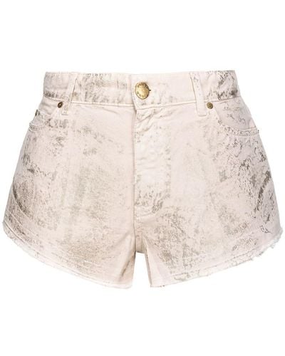 Pinko Shorts With Graphic Print - Natural