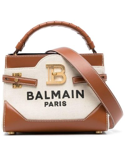 Balmain B-buzz 22 Canvas Handbag - Pink