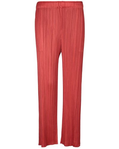 Pleats Please Issey Miyake Trousers - Red