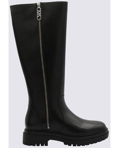 Michael Kors Black Leather Regan Boots