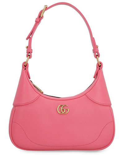 Gucci Aphrodite Leather Shoulder Bag - Pink