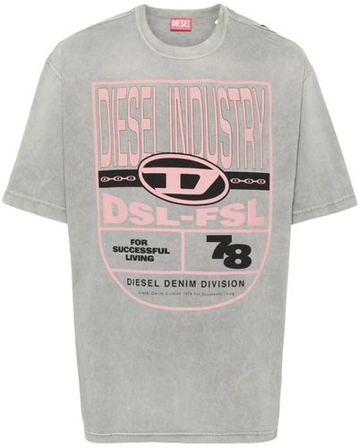 DIESEL T-Shirt With Print - Grey