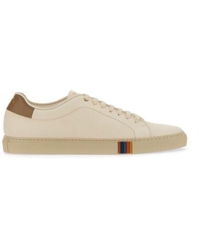 Paul Smith Trainer With Logo - Natural