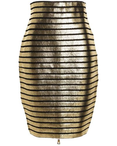 Balmain 'golden Stripe' Skirt - Multicolor