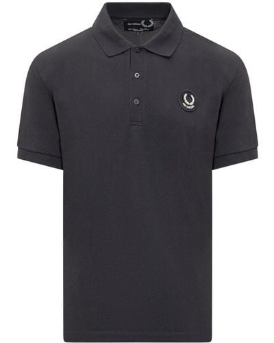 Fred Perry Fred Perry Raf Simons Slim Polo With Logo - Black