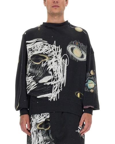 Vivienne Westwood Sweatshirt With Logo Print - Gray