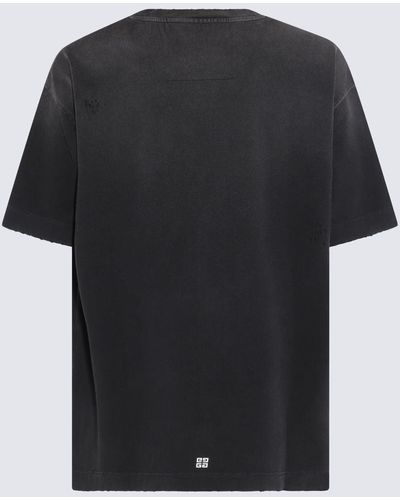 Givenchy Graphic-print Faded-wash Cotton-jersey T-shirt - Black