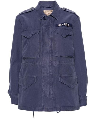 Polo Ralph Lauren Field Flap-pocket Regular-fit Cotton Jacket - Blue