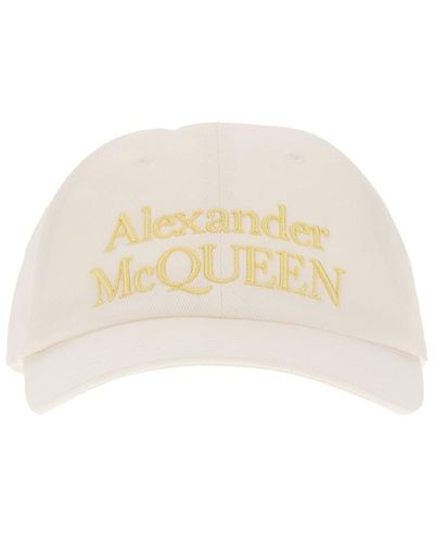 Alexander McQueen Logo Embroidered Baseball Cap - Natural