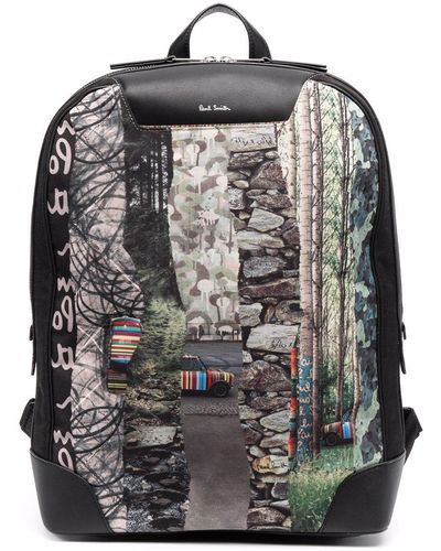 Paul Smith Multi-print Backpack - Black