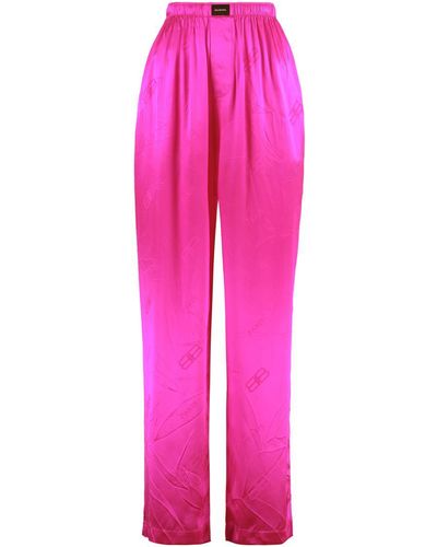 Balenciaga Silk Pajama Pants - Pink