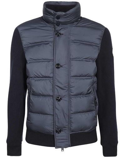 Woolrich Nylon And Knit Jacket - Blue