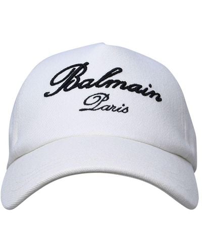 Balmain Baseball Hat With Logo - Gray
