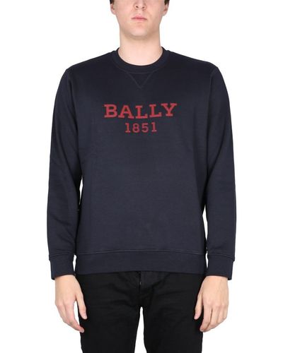 Bally Crewneck Sweatshirt With Logo - Blue