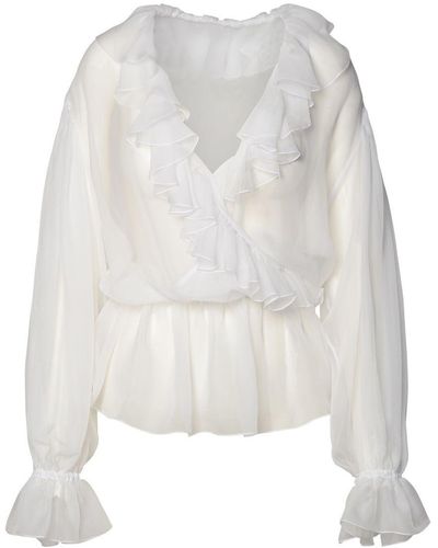 Dolce & Gabbana Silk Top - White