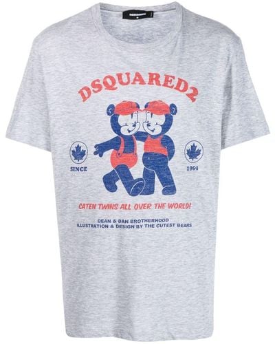 DSquared² Logo-print Short-sleeve T-shirt - Gray