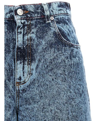 Marni Marbled Denim Jeans - Blue
