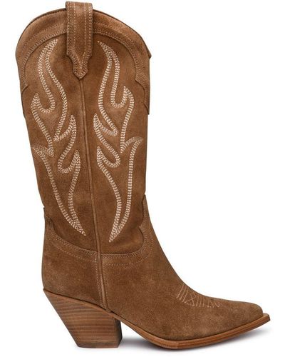 Sonora Boots Santa Fe Beige Suede Boots - Brown