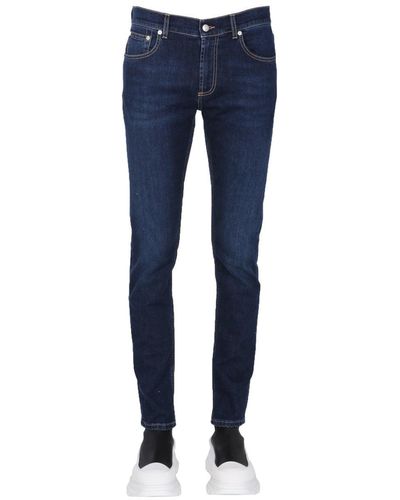 McQ Jeans With Embroidered Logo - Blue