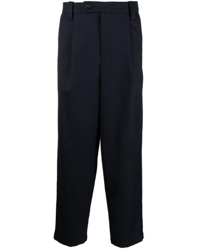 A.P.C. Renato Pleated Wool Trousers - Blue