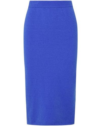 Nanushka Blue Wool Blend Skirt