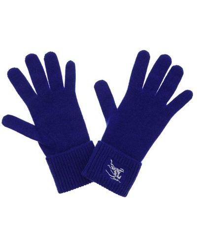 Burberry Cashmere Gloves - Blue