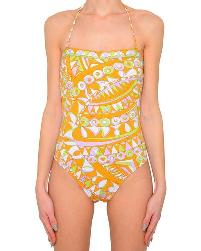Emilio Pucci Orange Nylon One-piece Swimsuit