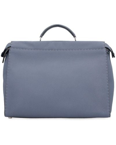 Fendi Peekaboo Leather Bag - Blue