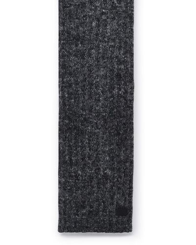 Saint Laurent Wool And Mohair Scarf - Gray