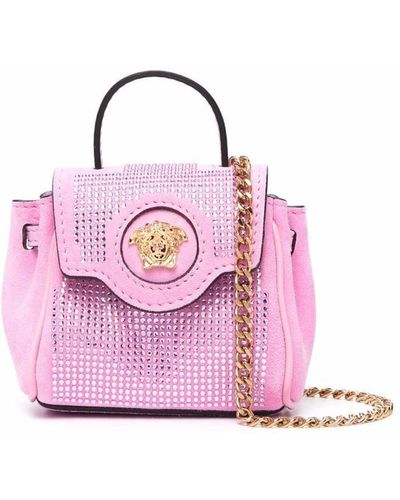 Versace 'la Medusa Micro' Shoulder Bag - Pink