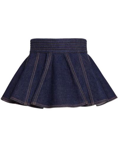 Alaïa Mini Skirts - Blue