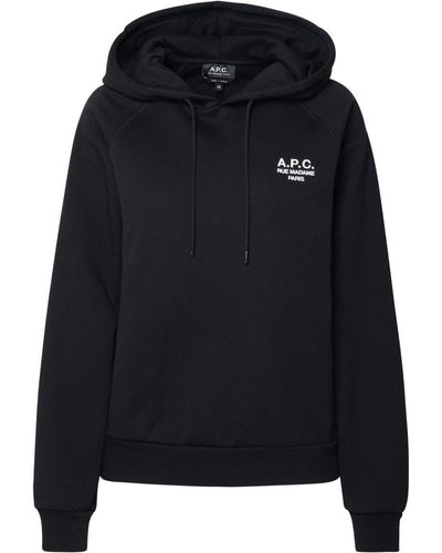 A.P.C. Black Cotton Sweatshirt