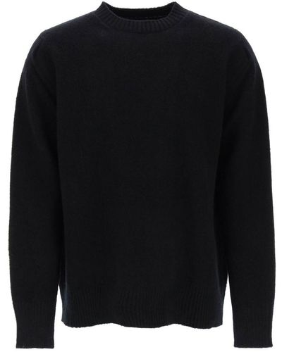 OAMC Wool Sweater With Jacquard Logo - Black