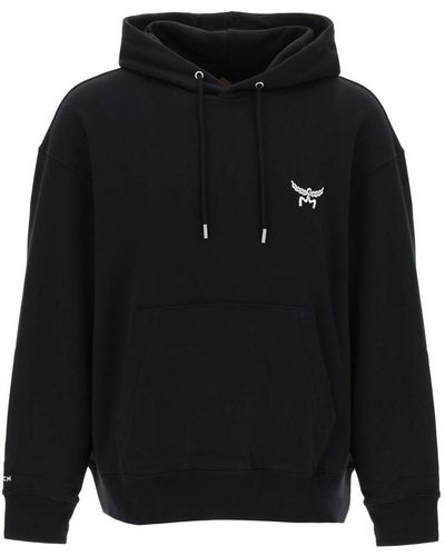 MCM Hooded Sweatshirt With - Black
