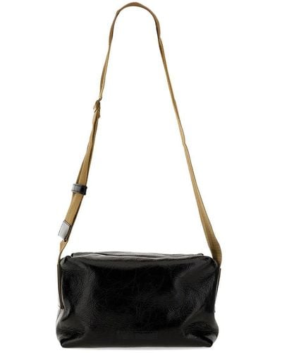Uma Wang Leather Shoulder Bag - Black