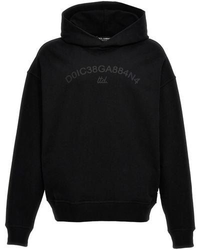 Dolce & Gabbana Logo Print Hoodie - Black