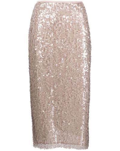 MSGM Sequin Skirt Clothing - Natural