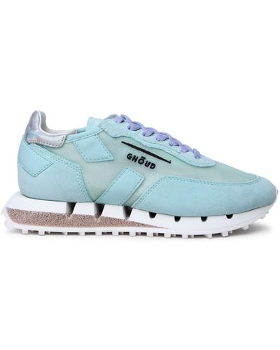 GHŌUD 'rush' Turquoise Leather Blend Sneakers - Blue