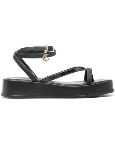 Just Cavalli Logo-charm Platform Sandals - Black