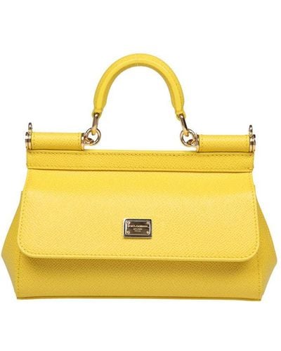 Dolce & Gabbana Handbag From The Sicily Line - Yellow