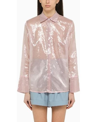 FEDERICA TOSI Light Shirt With Sequins - Red