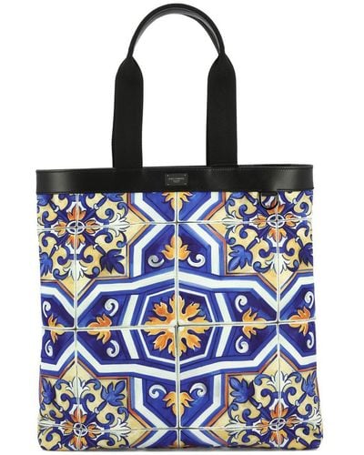 Dolce & Gabbana "maiolica" Shoulder Bag - Blue