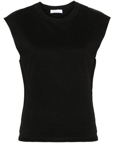 Rabanne Cotton T-Shirt With Chain Detail On The Back - Black